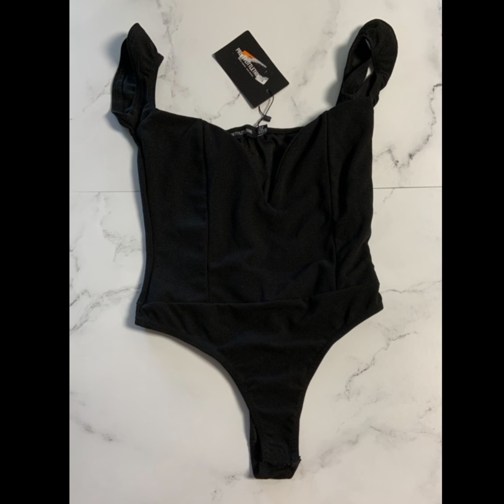 PRETTYLITTLETHING Black One piece suit